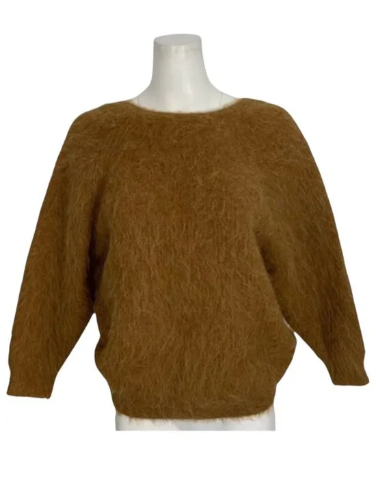 Ba&sh Pull Fill Jumper Sweater M Marron Alpaca Pullover Twist Back NEW - Picture 2 of 13